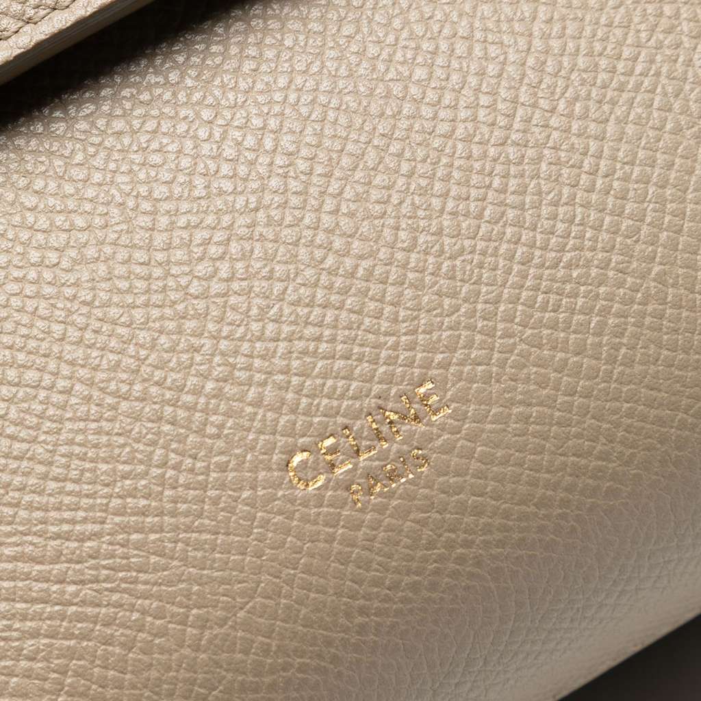 Celine Pico Grained Calfskin Belt Bag Beige Leather Good condition - Box View