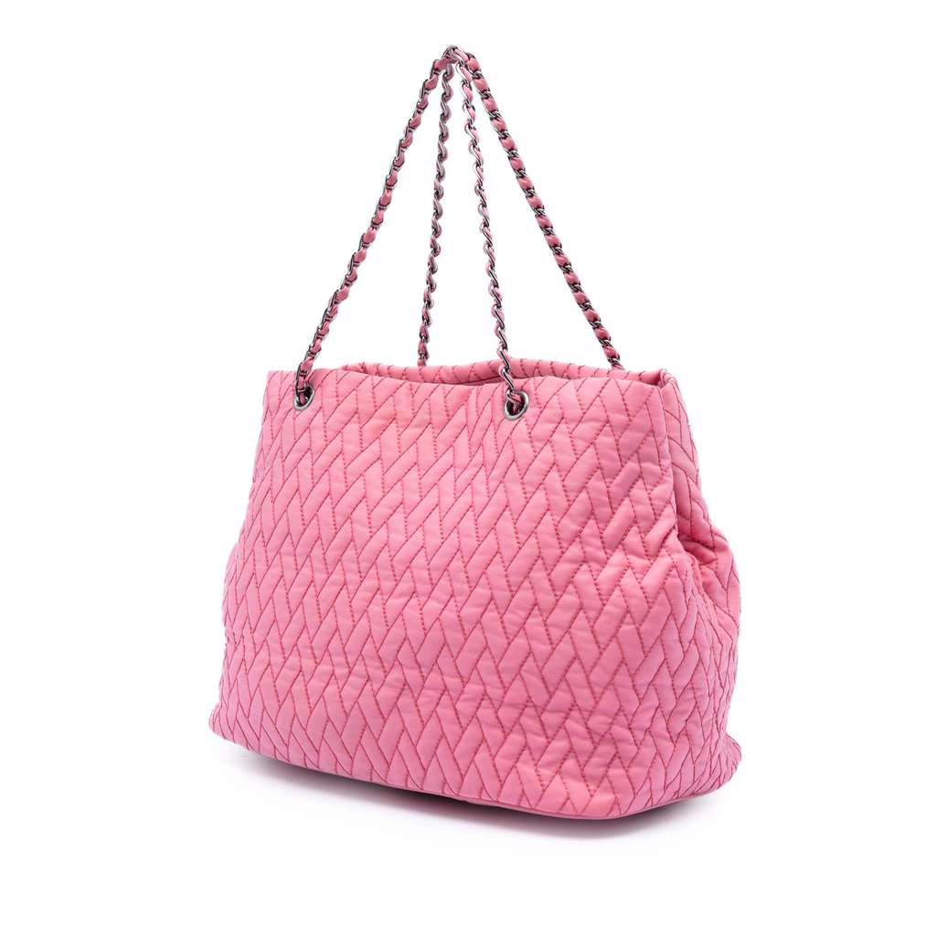 Prada Impuntu Tessuto Chain Tote Pink Very good condition - Back View