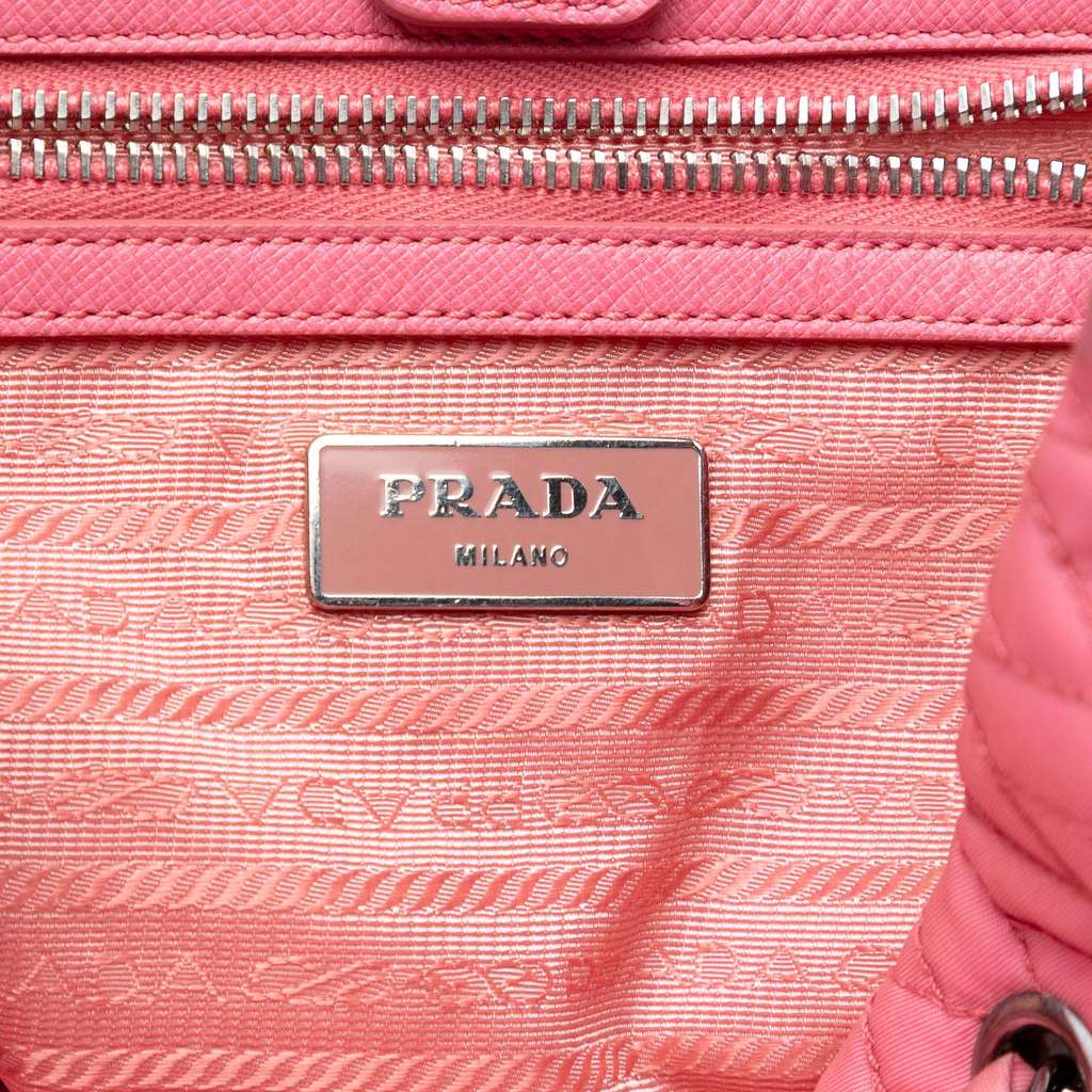 Prada Impuntu Tessuto Chain Tote Pink Very good condition - Box View