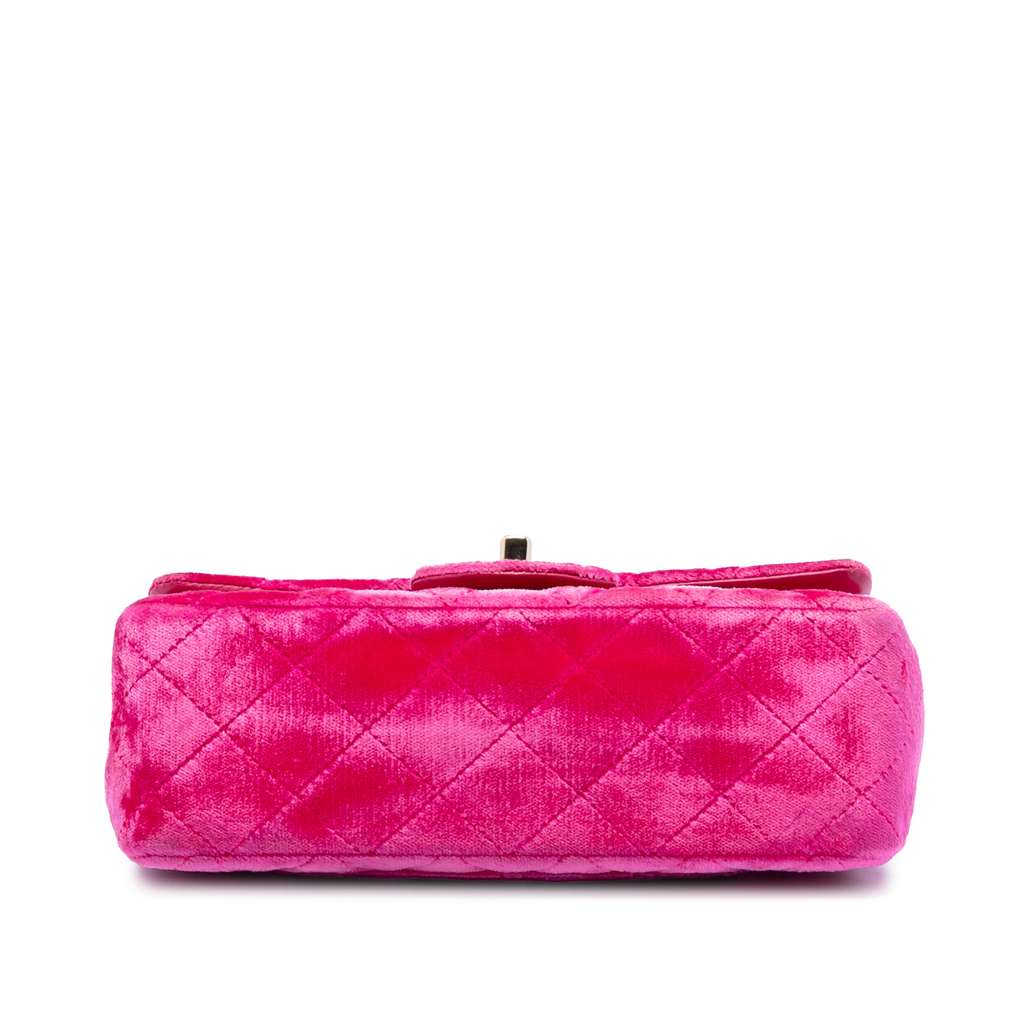 Chanel Mini Rectangular Classic Velvet Single Flap Pink Velvet Very good condition - Inside View