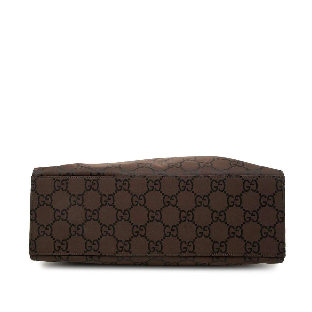 Gucci GG Nylon Bamboo Handbag Brown Very good condition - Inside View