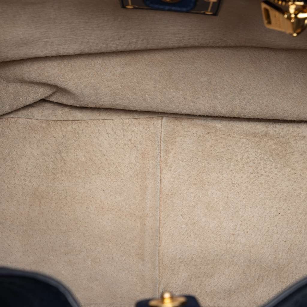 Prada Vitello Lux Shoulder Bag Blue Leather Very good condition - Model View