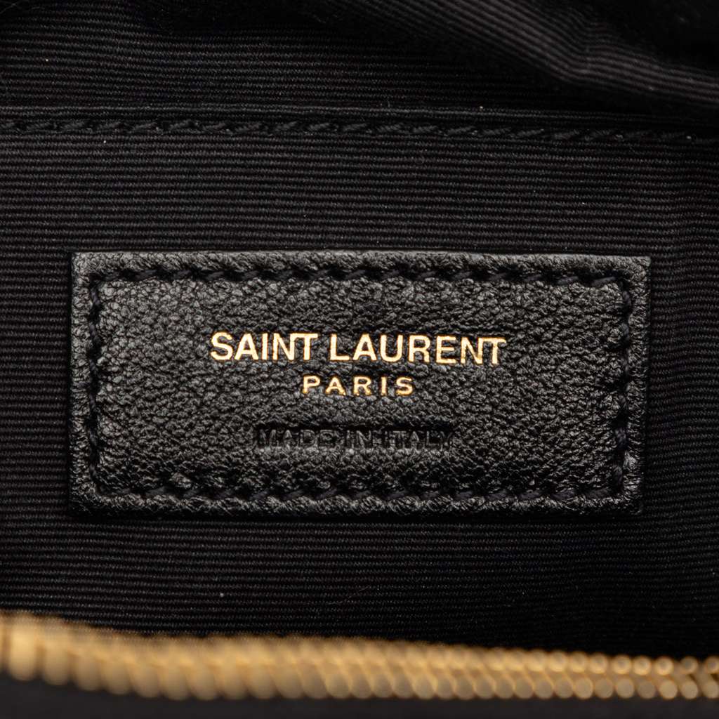 Saint Laurent Woven Raffia and Leather Lou Camera Bag Beige Very good condition - Box View