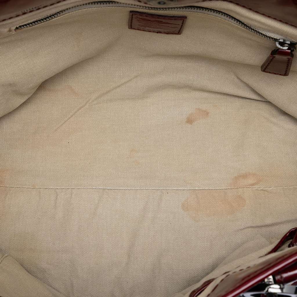 Burberry House Check Coated Canvas Hearts Gracie Tote Red Canvas Very good condition - Model View