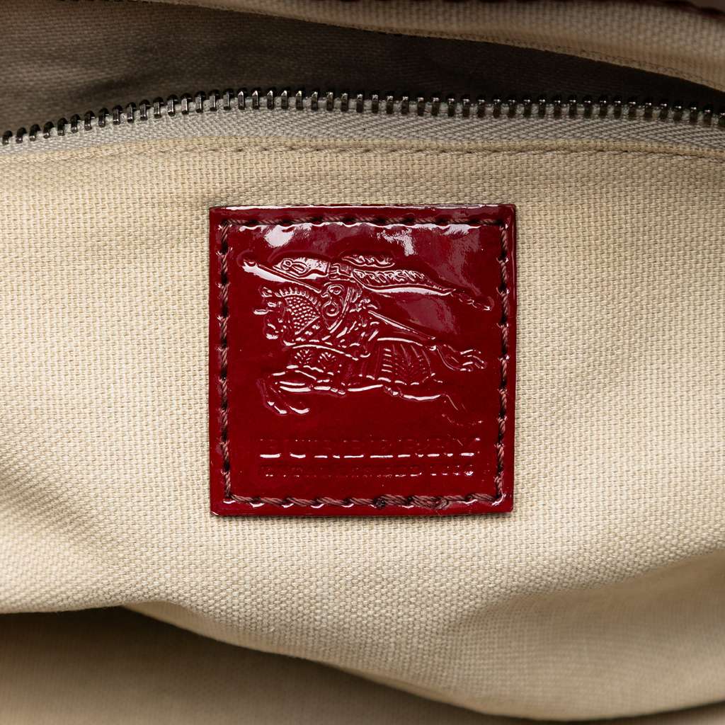 Burberry House Check Coated Canvas Hearts Gracie Tote Red Canvas Very good condition - Box View