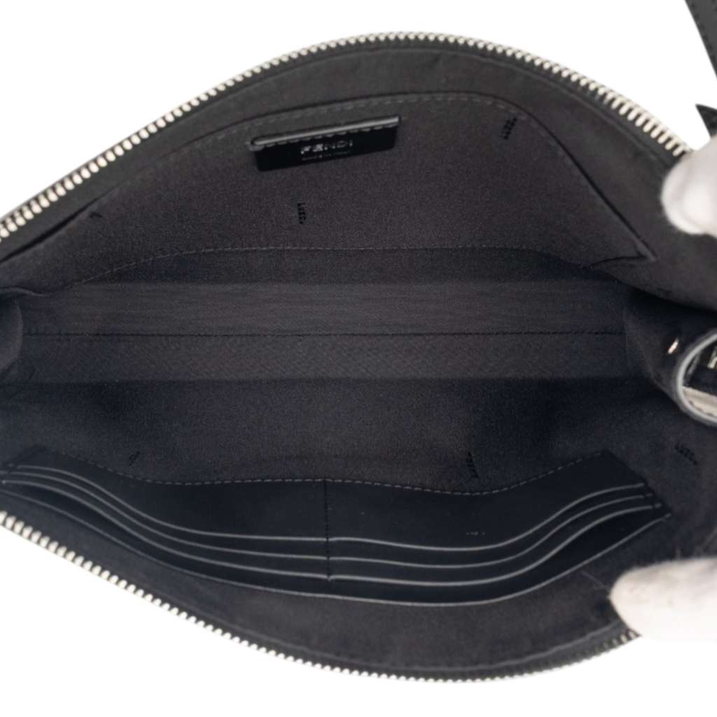 Fendi Zucca Coated Canvas Clutch Black Canvas Very good condition - Model View