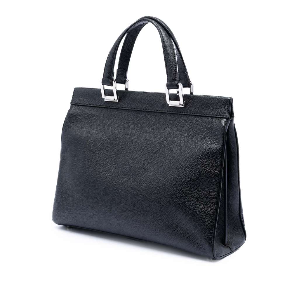 Gucci Medium Leather Zumi Top Handle Bag Black Leather Very good condition - Back View