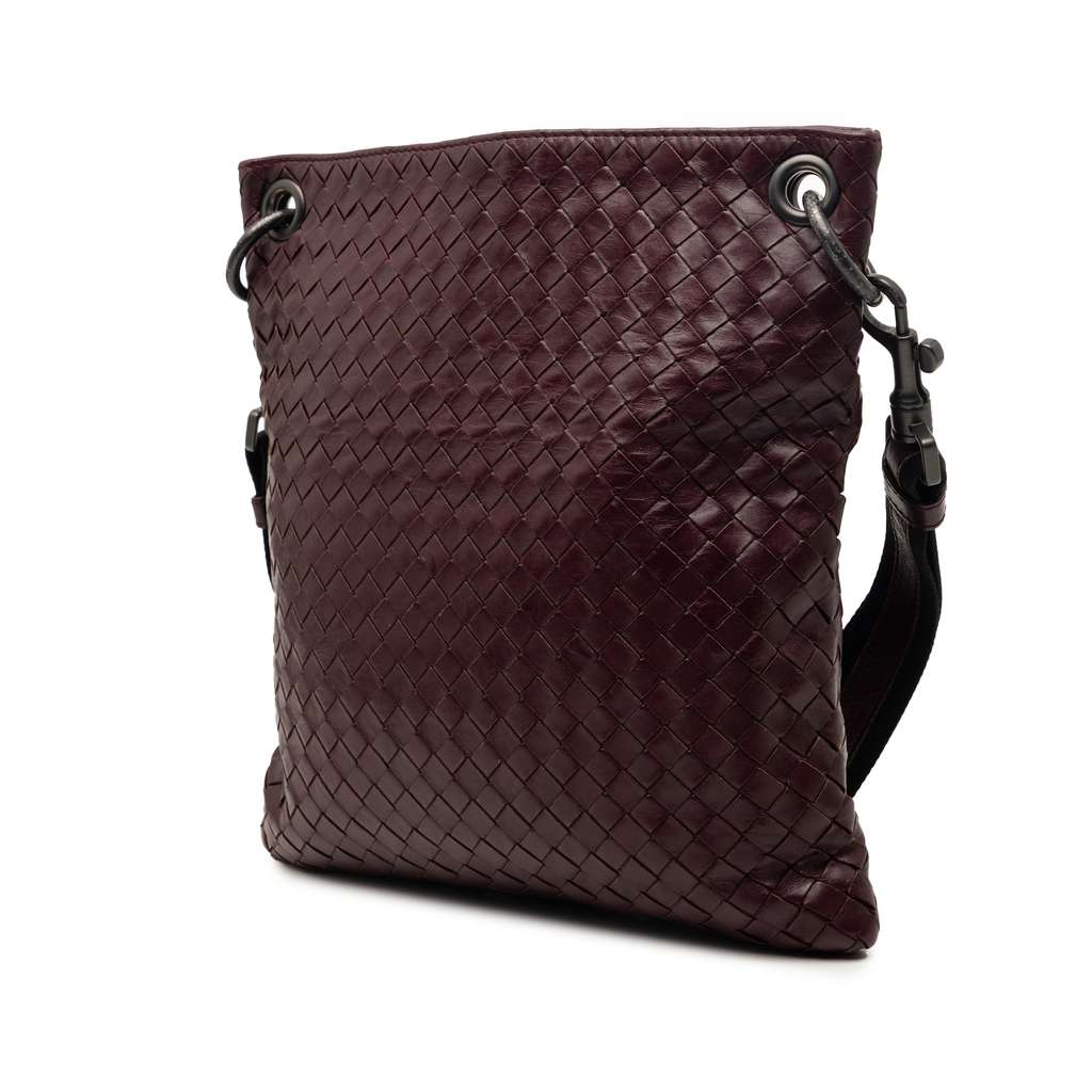 Bottega Veneta Nappa Intrecciato Crossbody Red Leather Very good condition - Back View