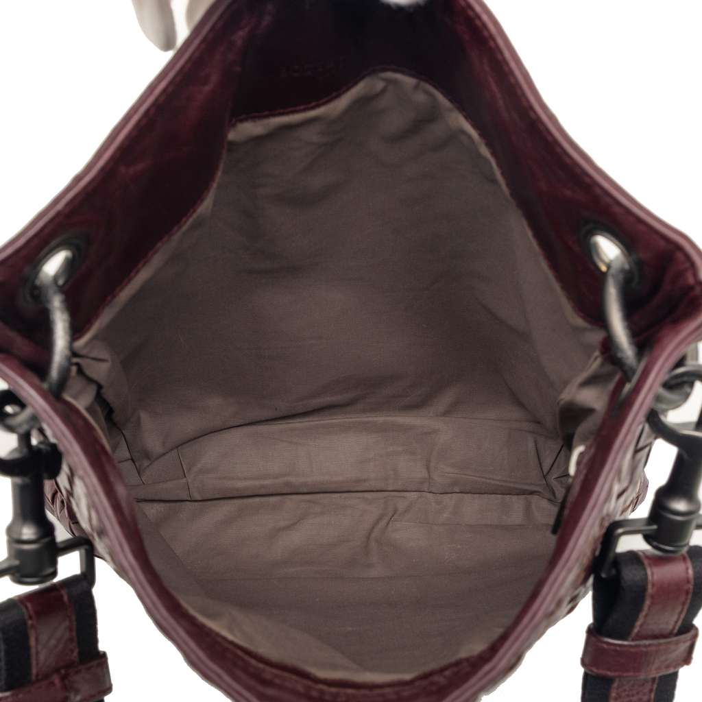 Bottega Veneta Nappa Intrecciato Crossbody Red Leather Very good condition - Model View