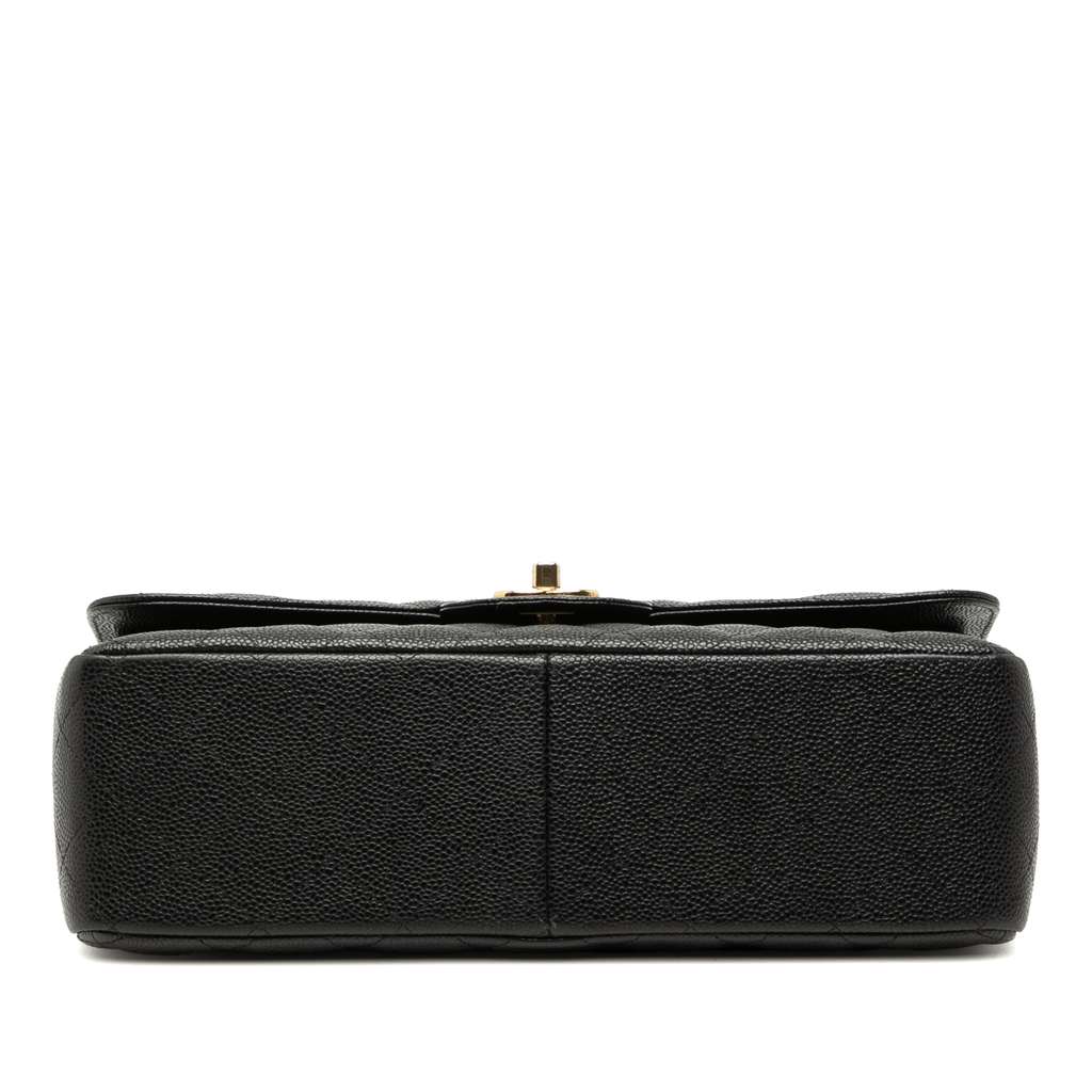Chanel Jumbo Classic Caviar Double Flap Black Leather Very good condition - Inside View