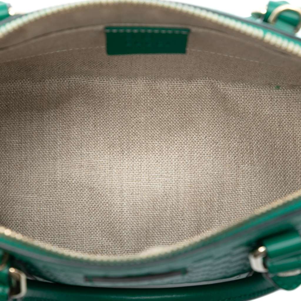Gucci Mini Microguccissima Dome Satchel Green Leather Very good condition - Model View