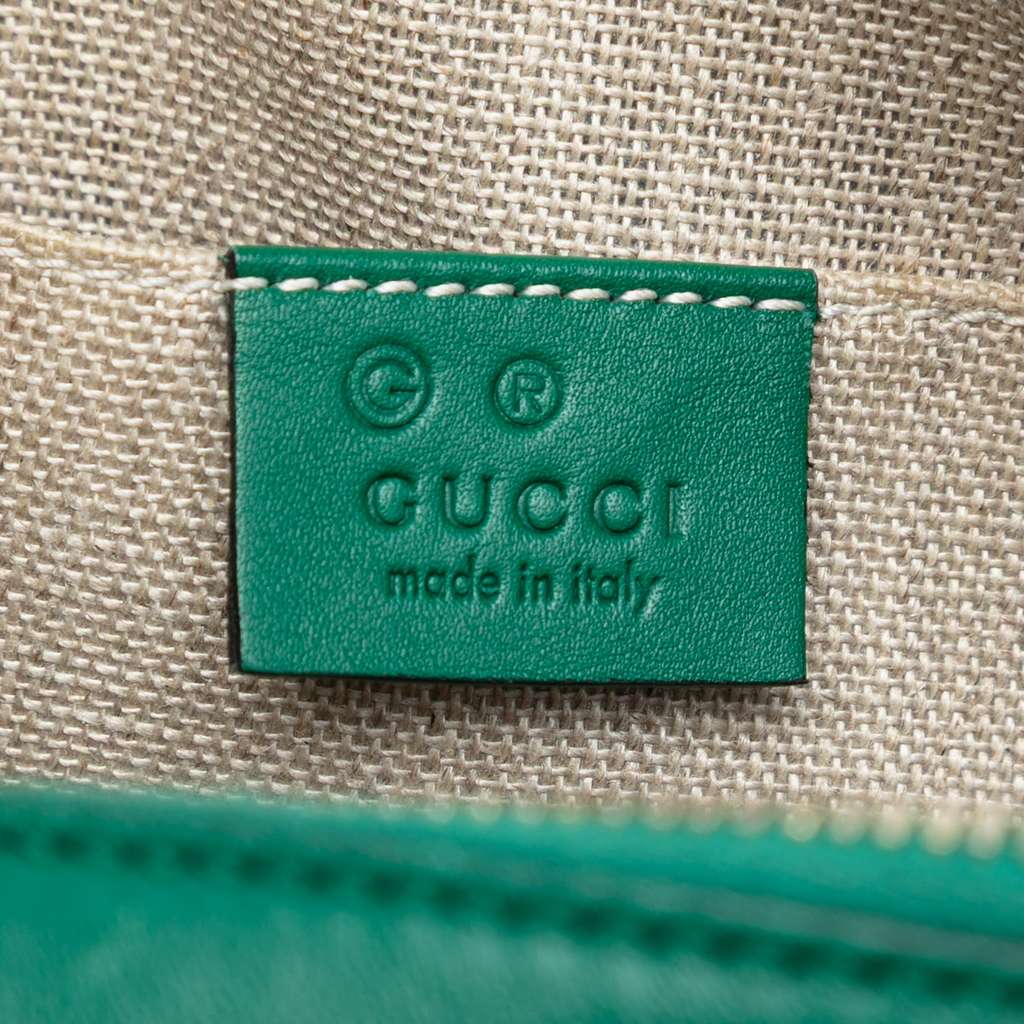 Gucci Mini Microguccissima Dome Satchel Green Leather Very good condition - Box View