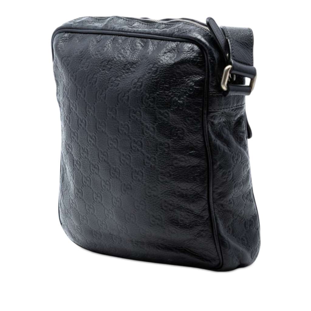 Gucci Guccissima Crossbody Black Leather Very good condition - Back View