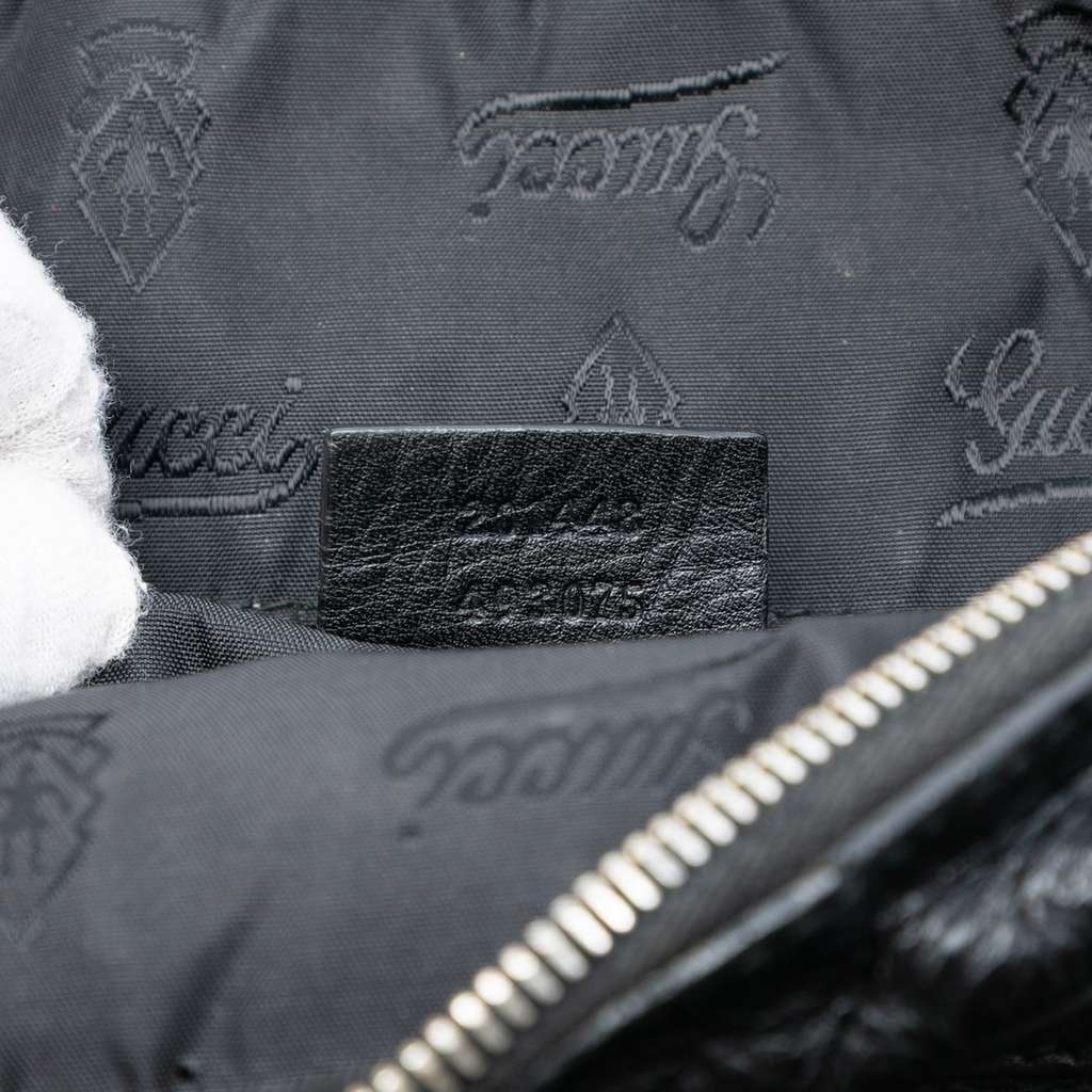 Gucci Guccissima Crossbody Black Leather Very good condition - Box View