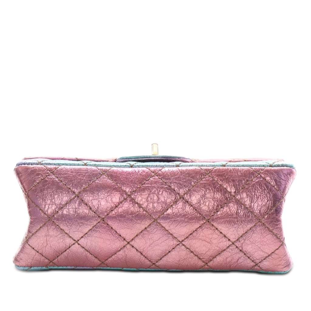 Chanel Crinkled Calfskin Rainbow Reissue 2.55 Single Flap 224 Pink Leather Very good condition - Box View