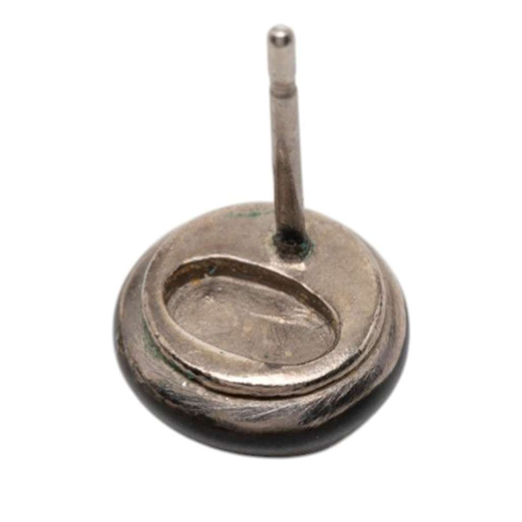 Chanel CC Resin Push Back Earrings Black Very good condition - Inside View