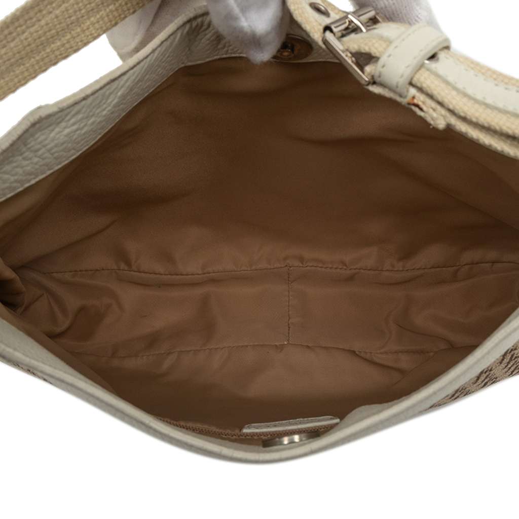 Dior Diorissimo Trotter Canvas Street Chic Shoulder Bag Beige Very good condition - Model View