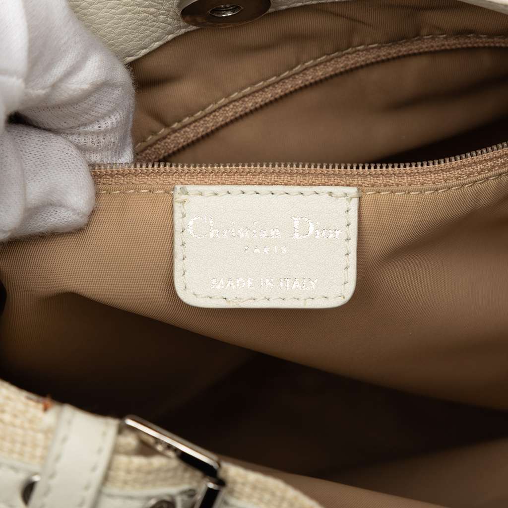 Dior Diorissimo Trotter Canvas Street Chic Shoulder Bag Beige Very good condition - Box View
