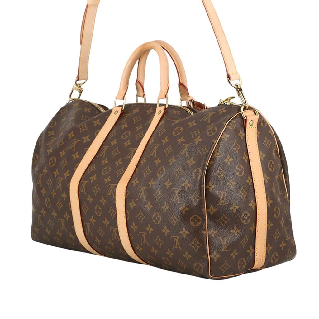 Louis Vuitton Monogram Keepall Bandouliere 50 Brown Very good condition - Back View