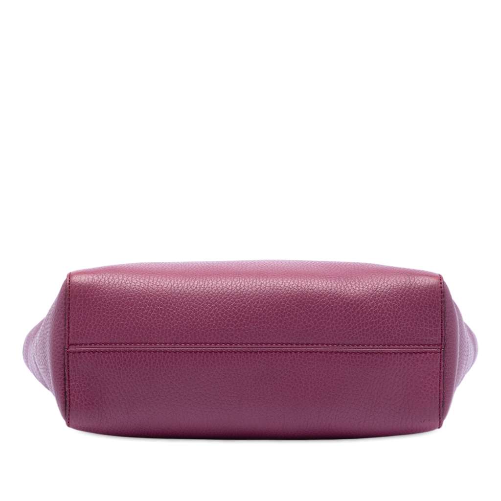 Gucci Leather Swing Convertible Tote Purple Leather Very good condition - Inside View