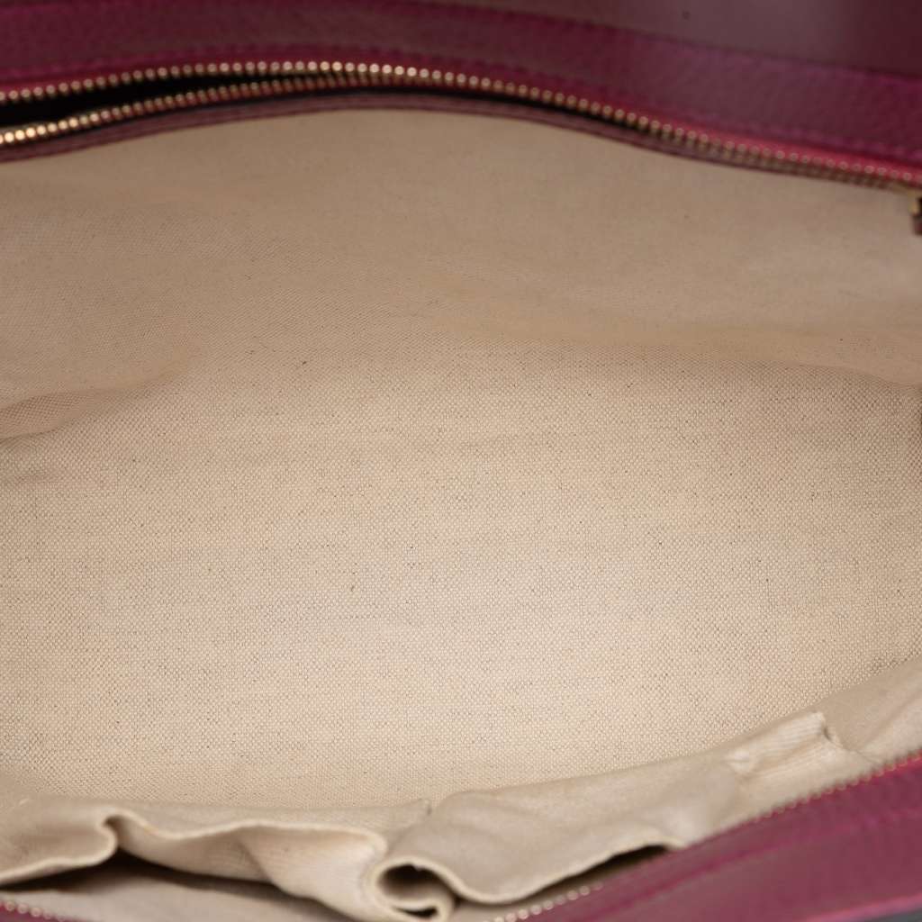 Gucci Leather Swing Convertible Tote Purple Leather Very good condition - Model View