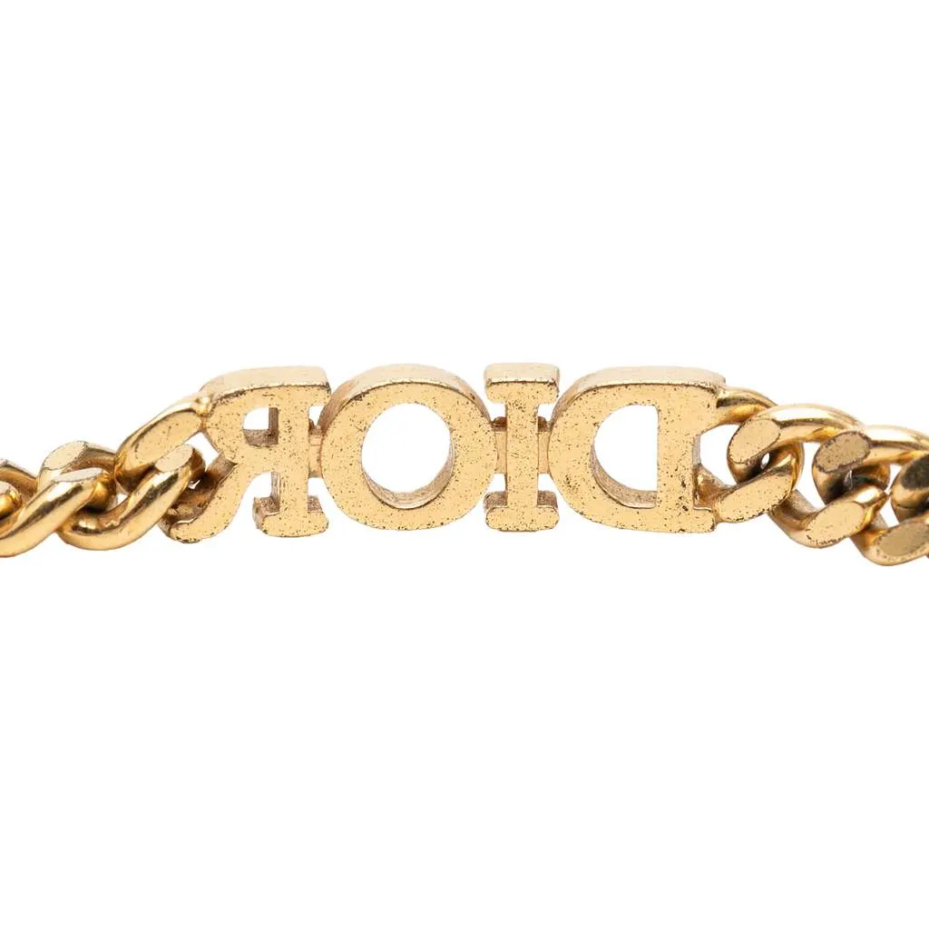 Dior Gold Plated Strass DioRevolution Choker Necklace Gold Metal Very good - Back View