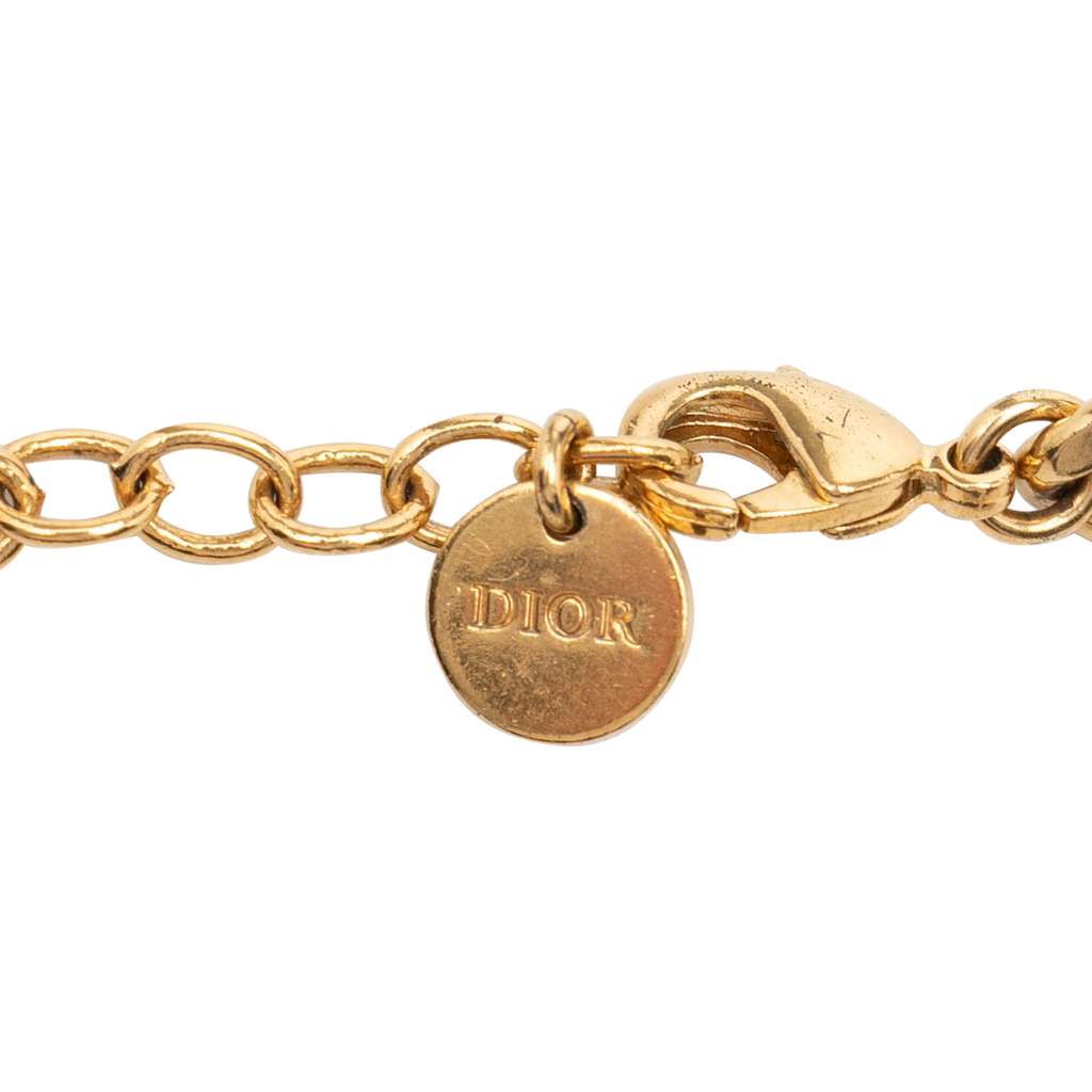 Dior Gold Plated Strass DioRevolution Choker Necklace Gold Metal Very good condition - Inside View