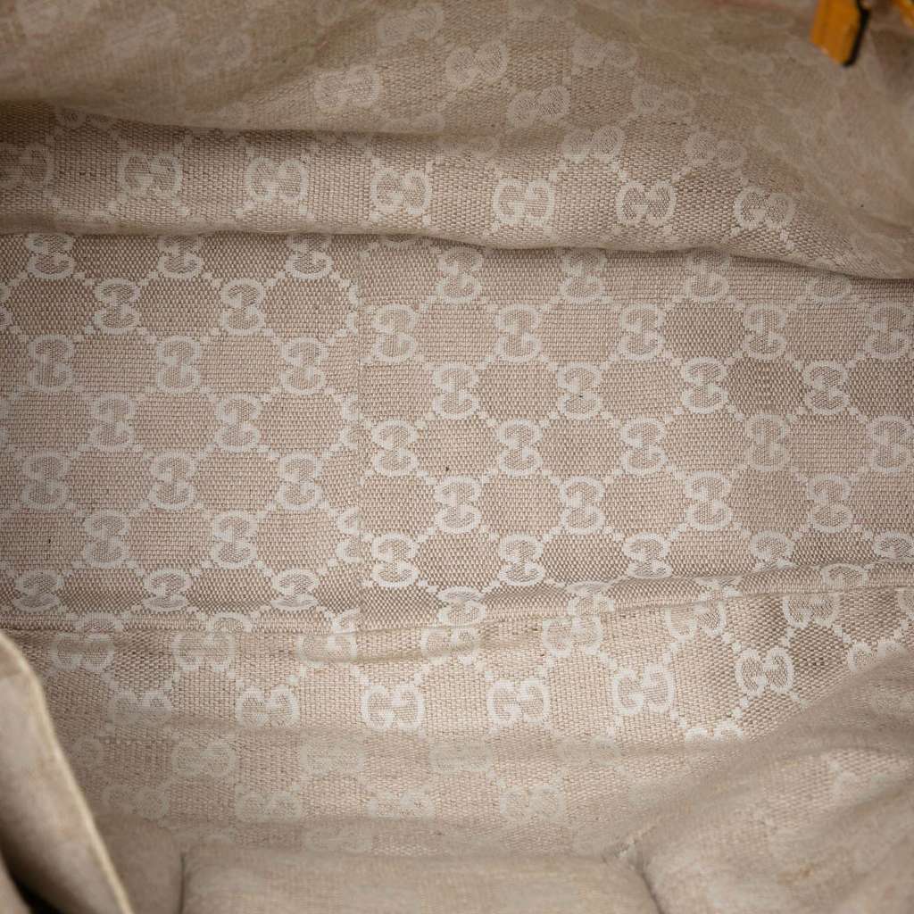 Gucci Calfskin Bamboo Diana Satchel Yellow Leather Very good condition - Model View