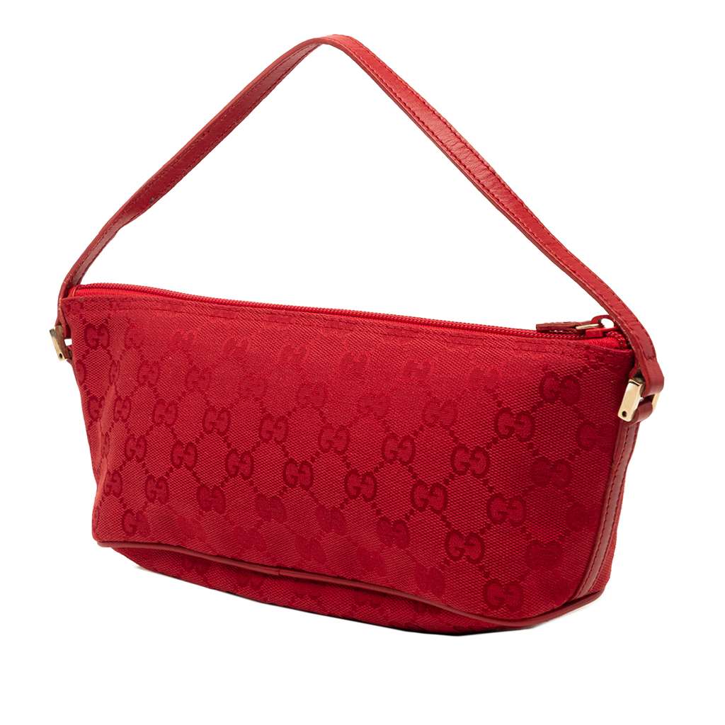 Gucci GG Canvas Boat Red Canvas Very good condition - Back View