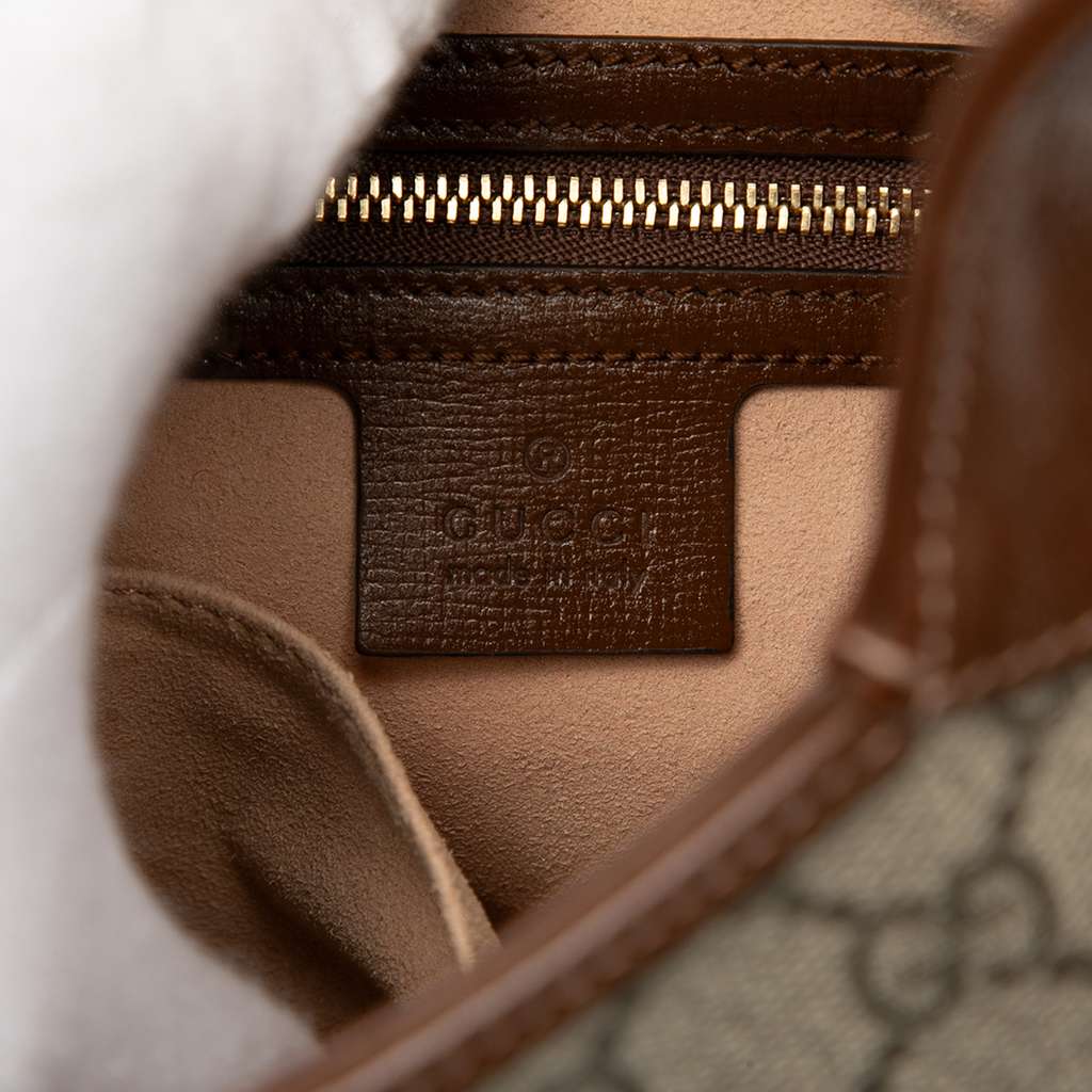 Gucci Small GG Supreme Web Jackie 1961 Crossbody Beige Canvas Very good condition - Box View