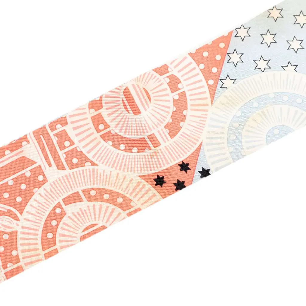 Hermès Eperon d Or Bandana Silk Twilly Scarf Orange Silk Very good - Box View
