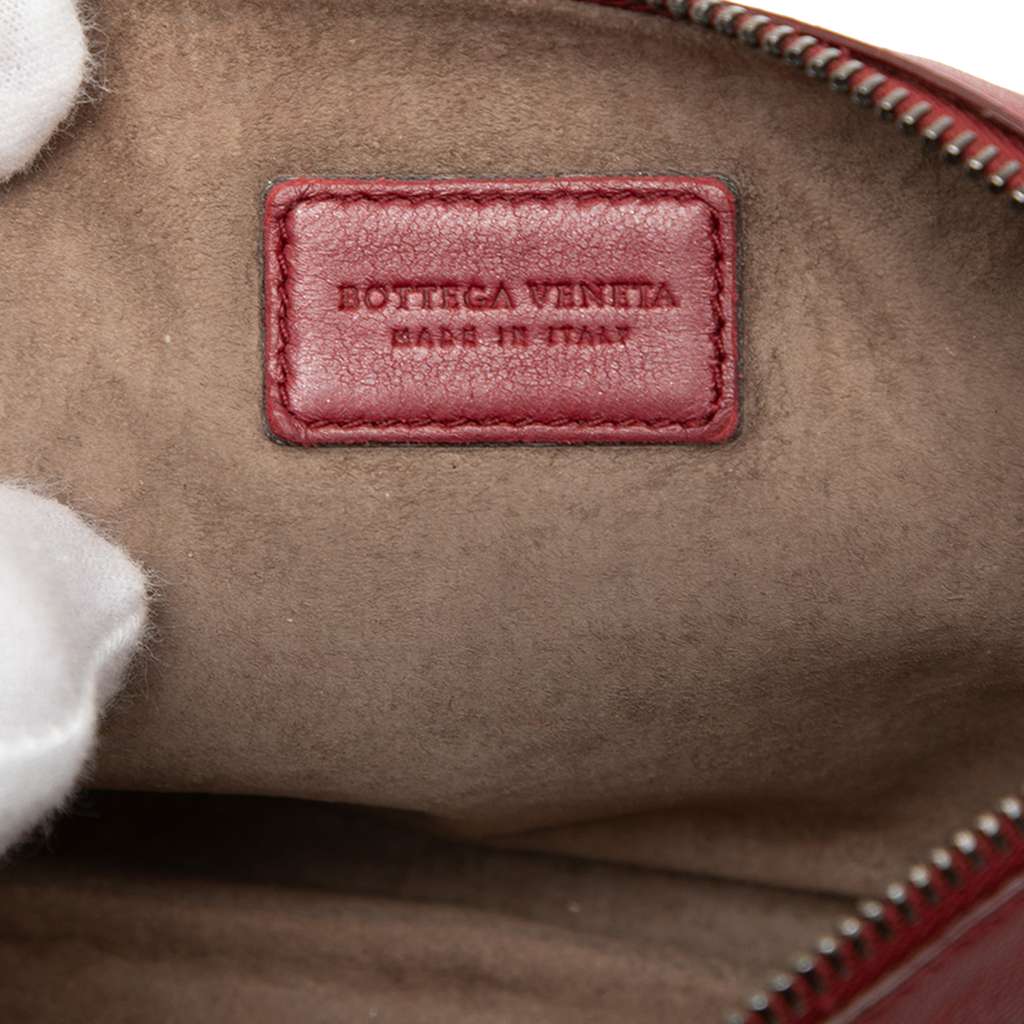 Bottega Veneta Nappa Intrecciato Pouch Red Leather Very good condition - Box View