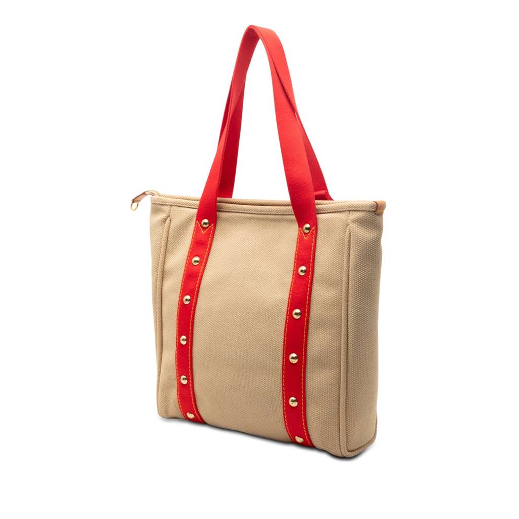 Louis Vuitton Antigua Cabas MM Beige Canvas Very good condition - Back View