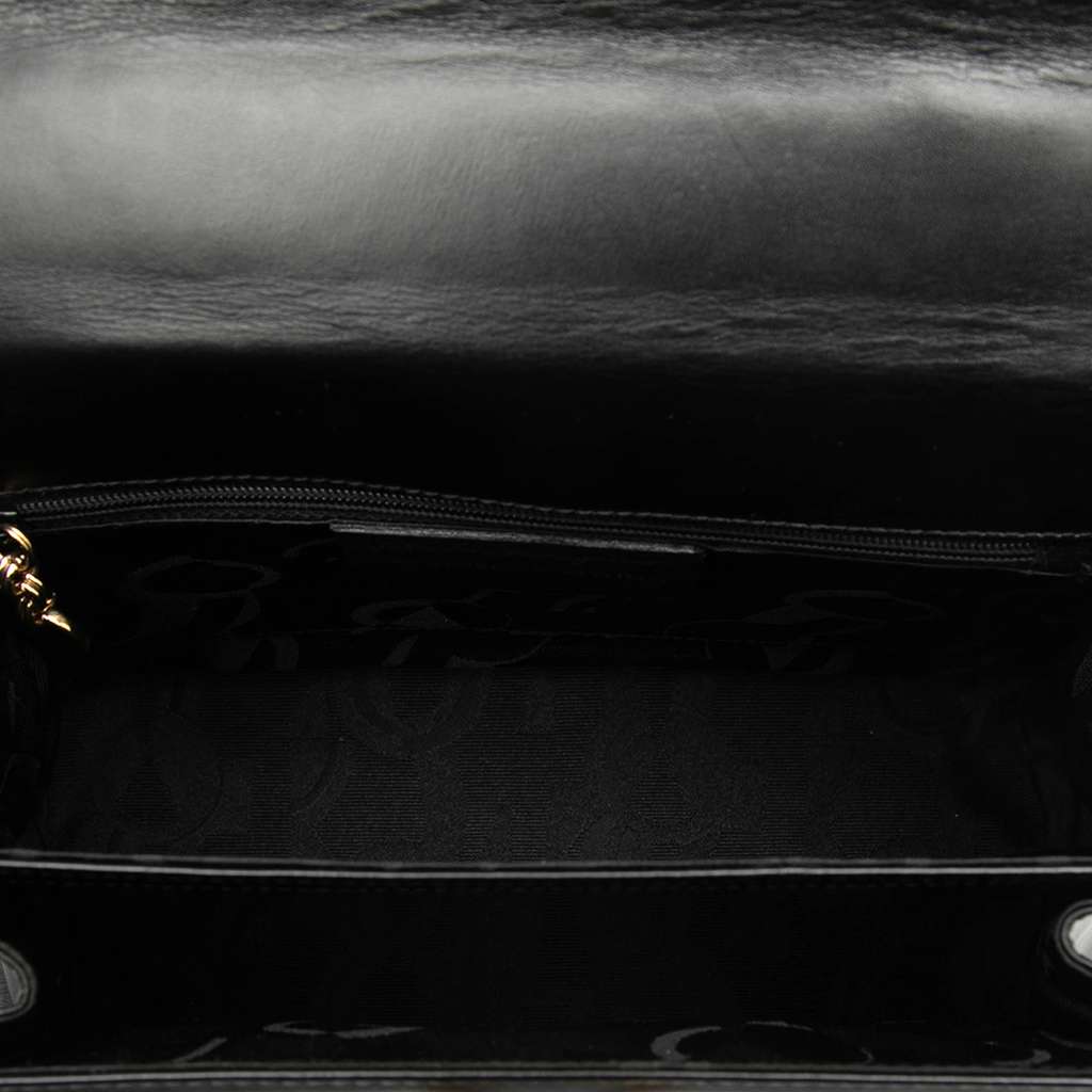 Salvatore Ferragamo Smooth Calfskin Gancini Iconic Top Handle Bag Black Leather Very good condition - Model View