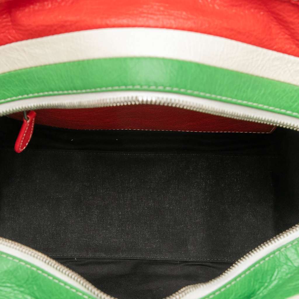 Balenciaga S Lambskin Bazar Shopper Satchel Green Leather Very good condition - Model View