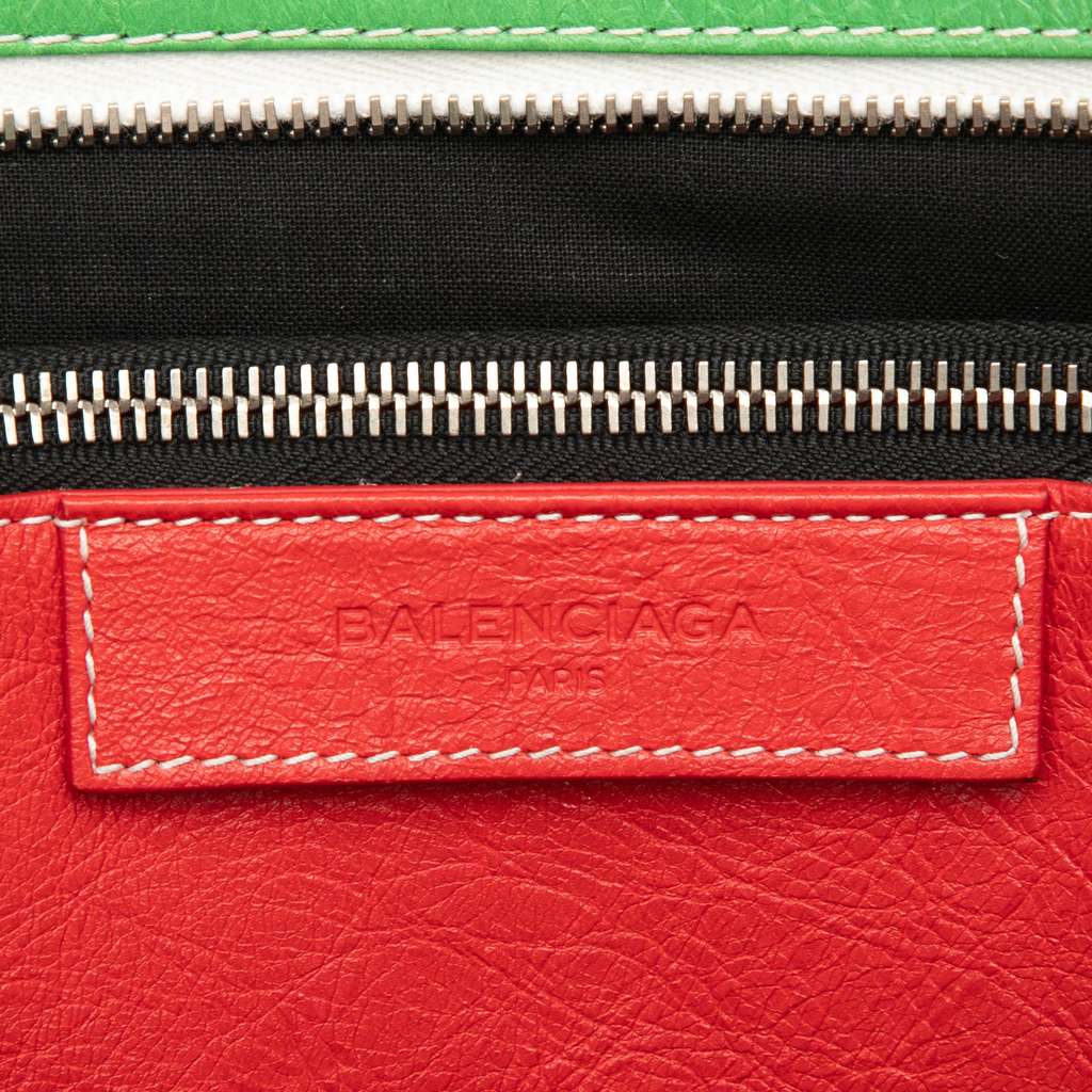 Balenciaga S Lambskin Bazar Shopper Satchel Green Leather Very good condition - Box View