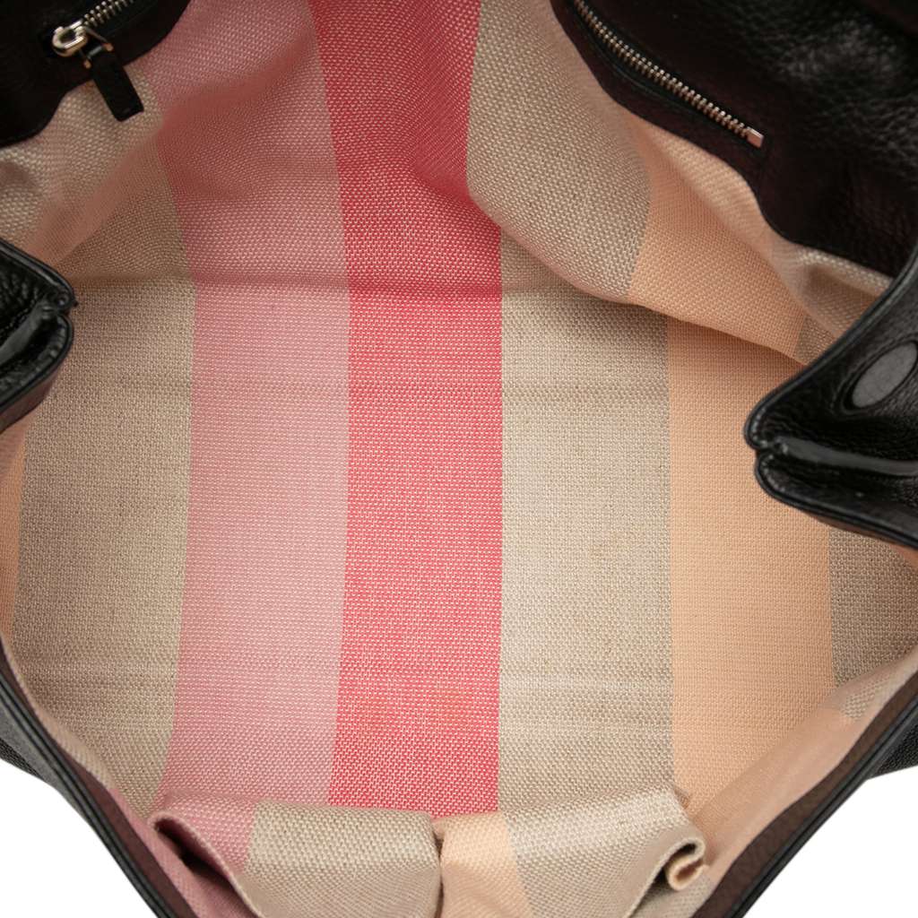 Gucci Large Leather Bamboo Daily Satchel Black Leather Very good condition - Model View