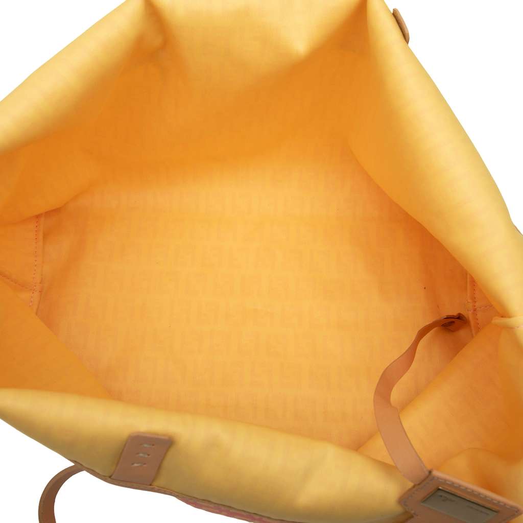 Fendi Medium Zucchino Canvas Roll Tote Pink Canvas Very good condition - Model View