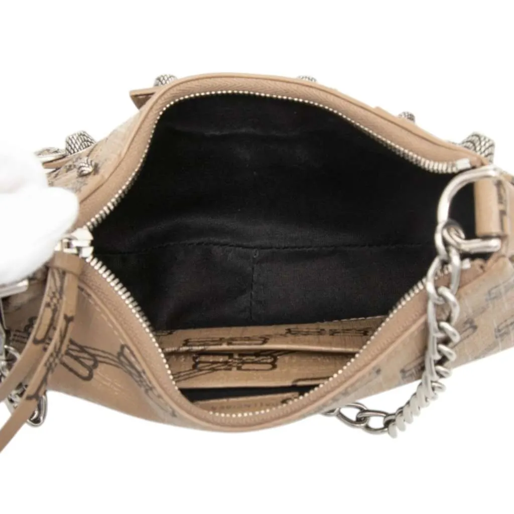 Balenciaga Mini BB Monogram Coated Canvas Le Cagole Brown Canvas Very good - Model View