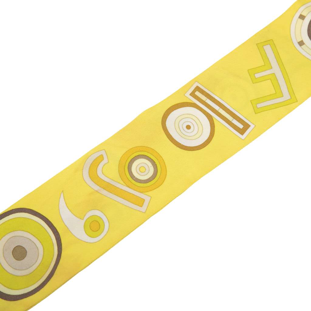 Hermès Tohu Bohu Silk Twilly Scarf Yellow Silk Very good condition - Box View