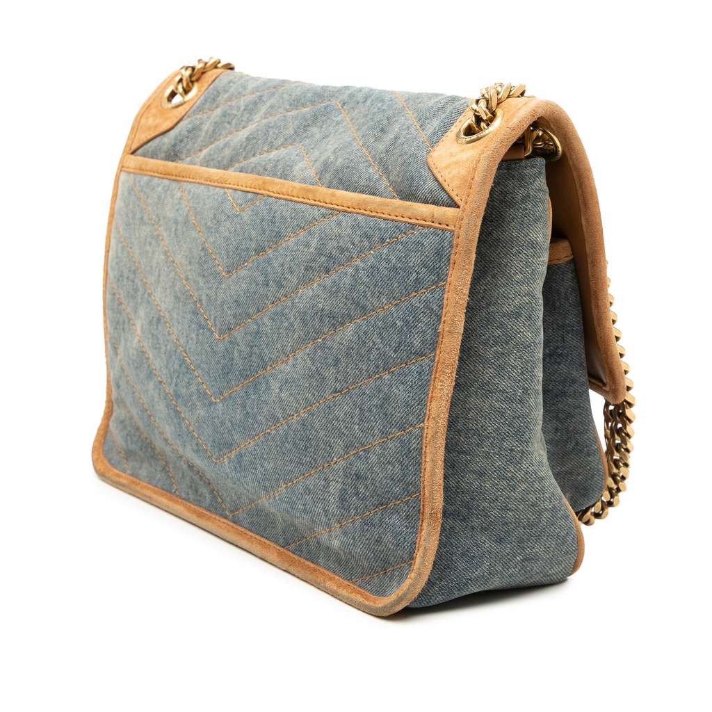 Saint Laurent Medium Denim Niki Blue Denim Very good condition - Back View