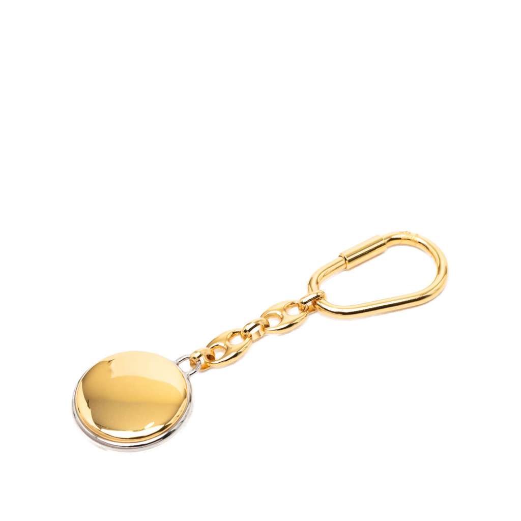 Gucci Gold Plated Resin Logo Key Chain Gold Metal Very good condition - Back View