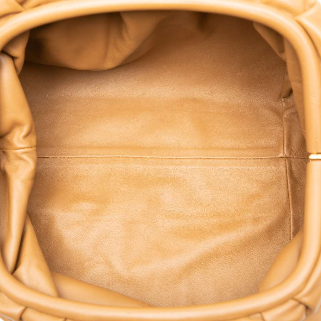 Bottega Veneta Lambskin The Pouch Brown Leather Very good condition - Model View