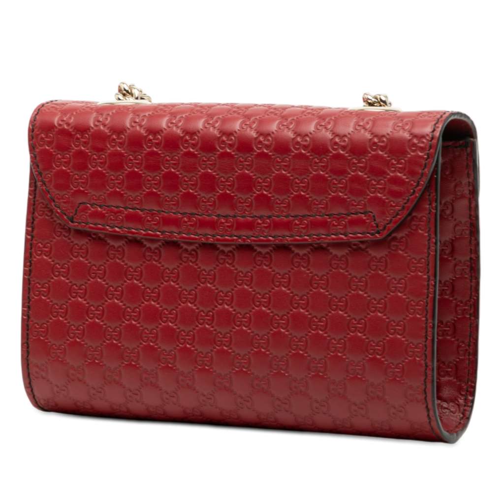 Gucci Mini Microguccissima Emily Crossbody Red Leather Very good condition - Back View