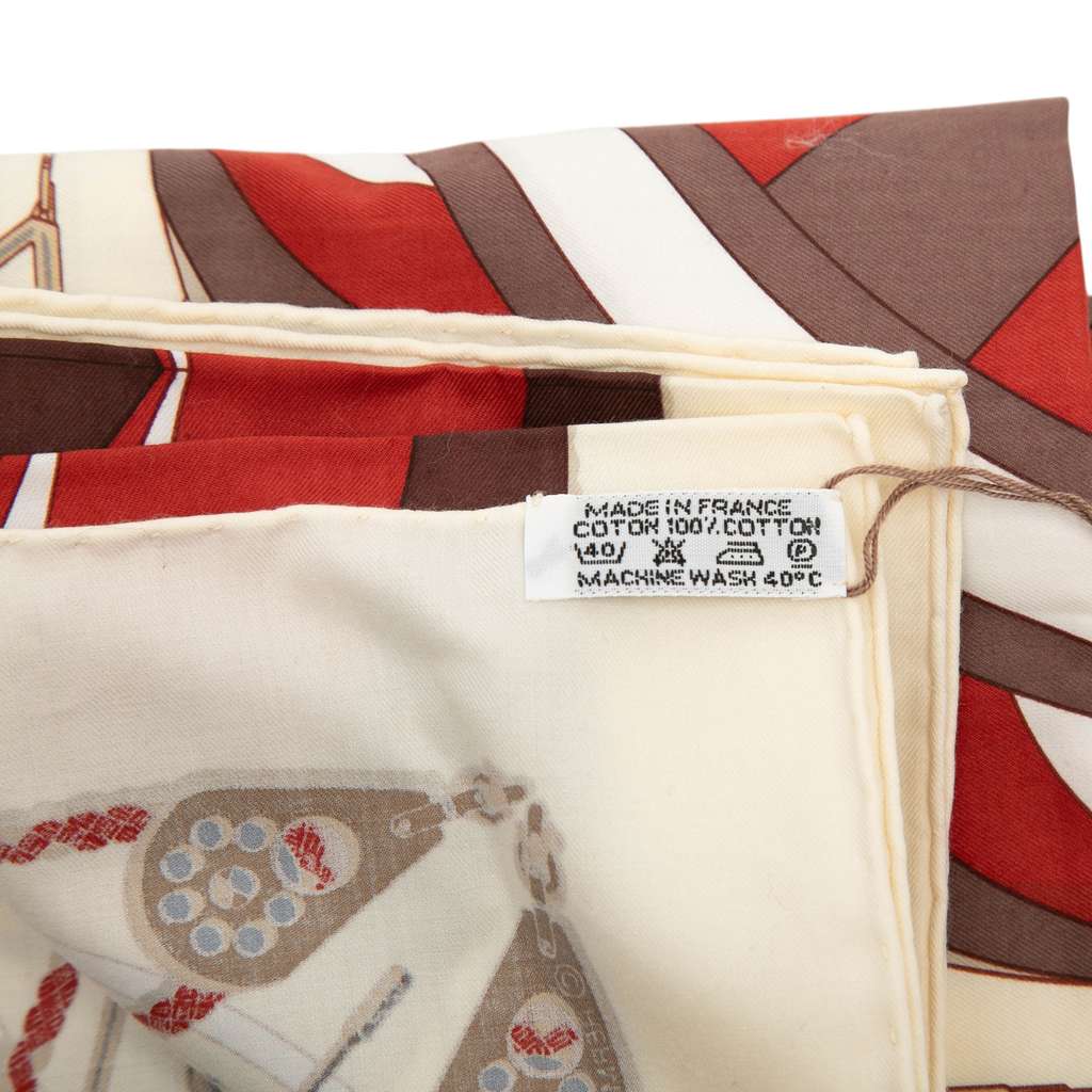 Hermès Spinnakers Silk Scarf Beige Silk Very good condition - Box View