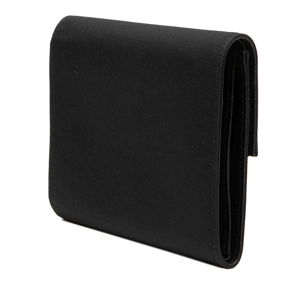 Prada Tessuto Trifold Small Wallet Black Very good condition - Back View