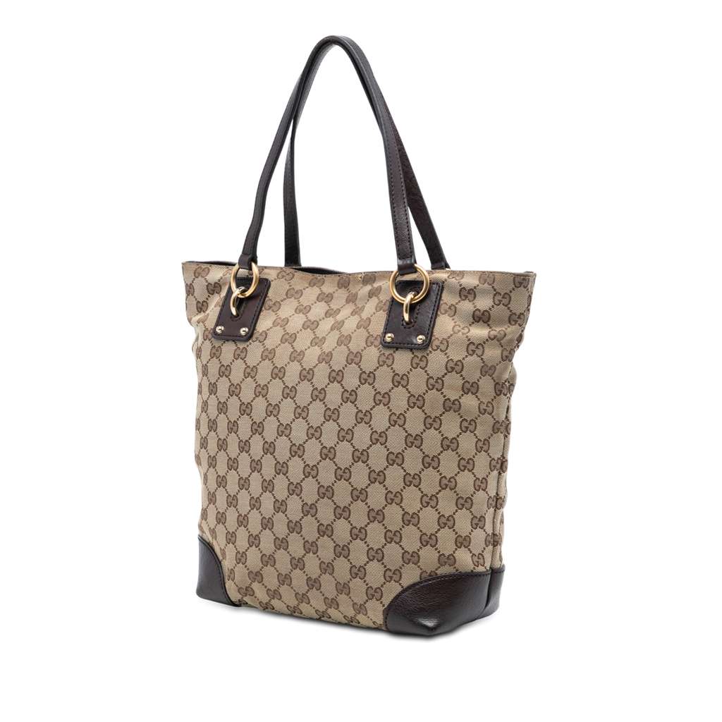 Gucci GG Canvas GG Charm Tote Beige Very good condition - Back View