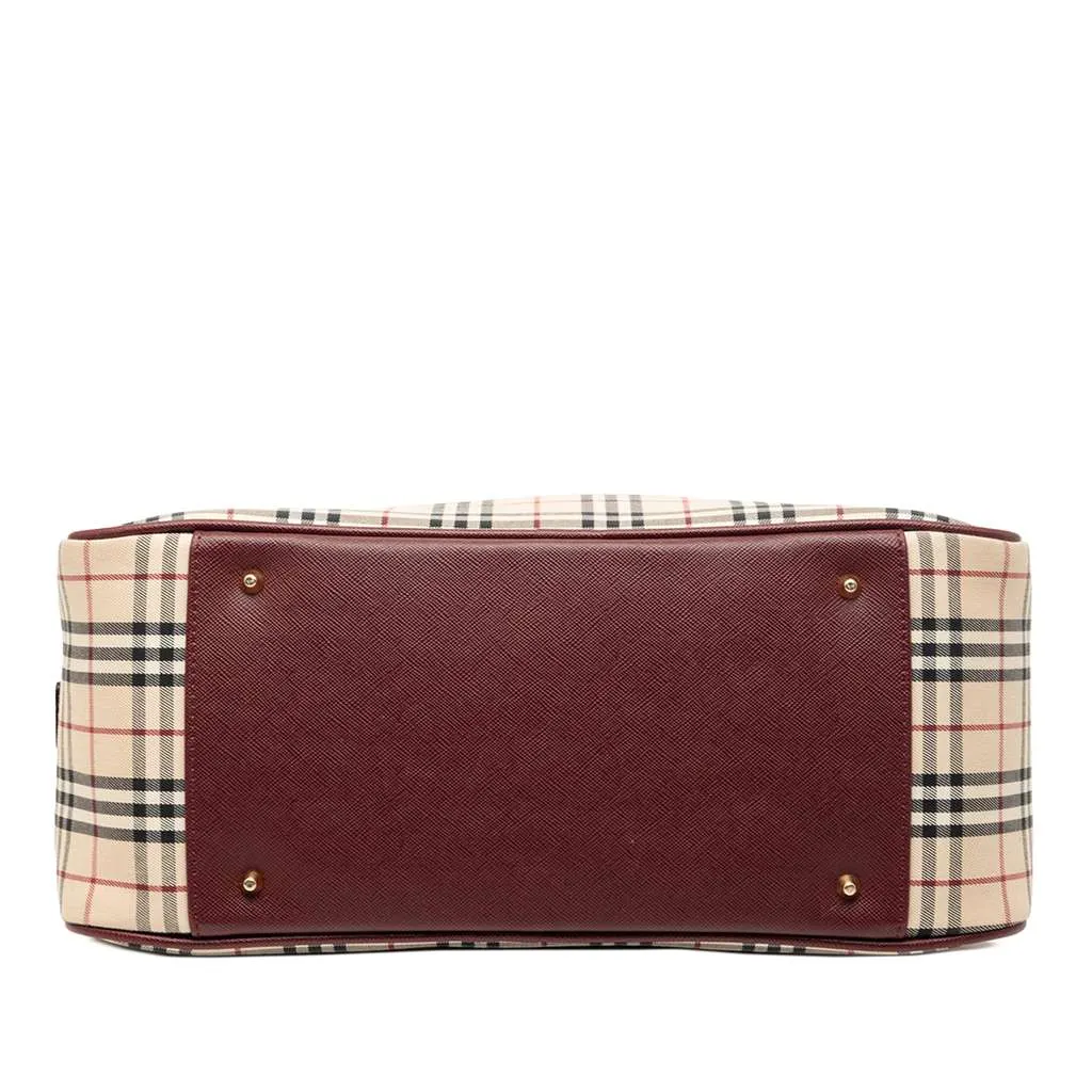 Burberry House Check Canvas Handbag Beige Canvas Very good - Inside View