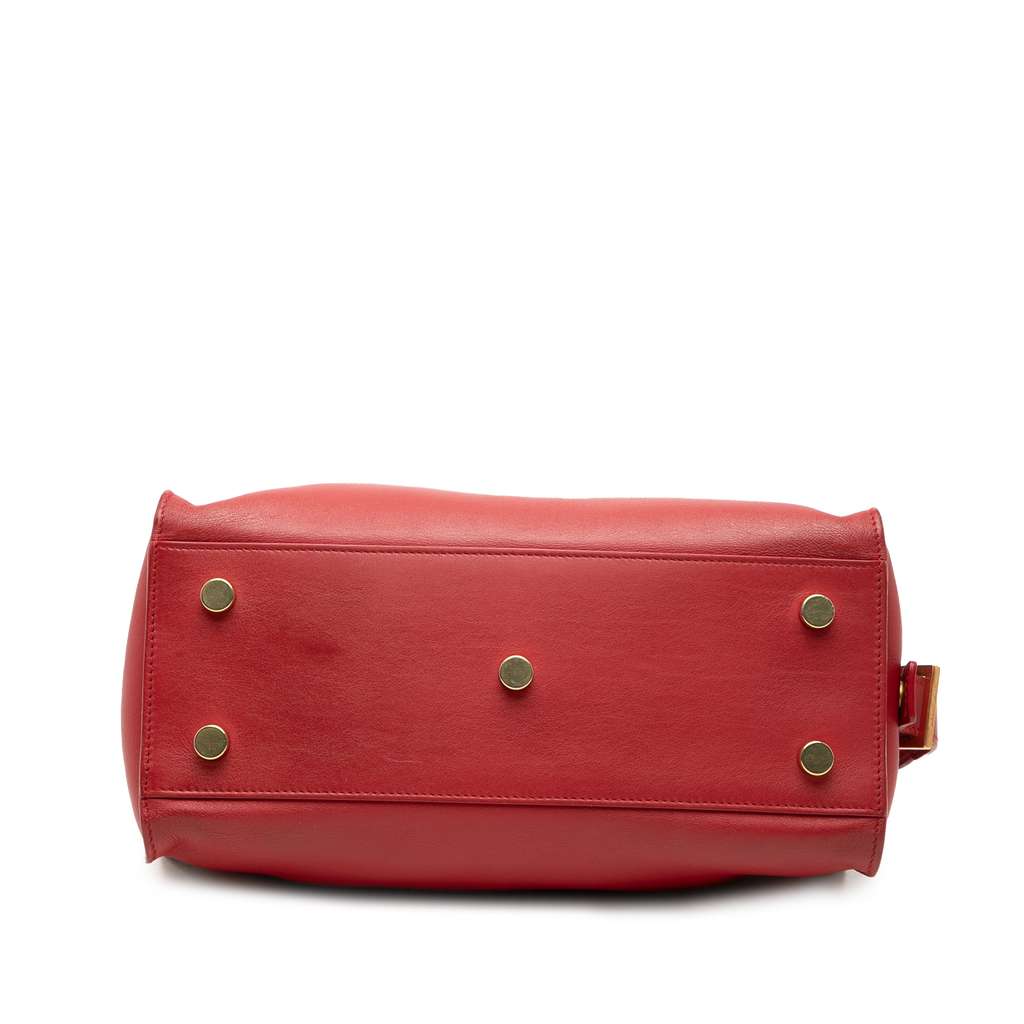 Saint Laurent Baby Leather Monogram Downtown Cabas Satchel Red Leather Very good condition - Inside View