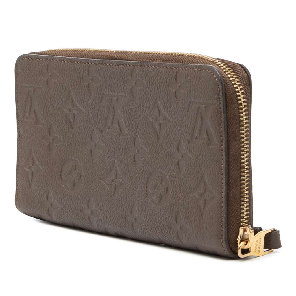 Louis Vuitton Monogram Empreinte Zippy Wallet Brown Leather Very good condition - Back View